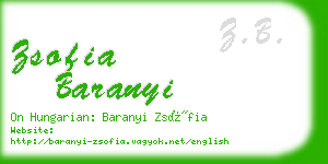 zsofia baranyi business card